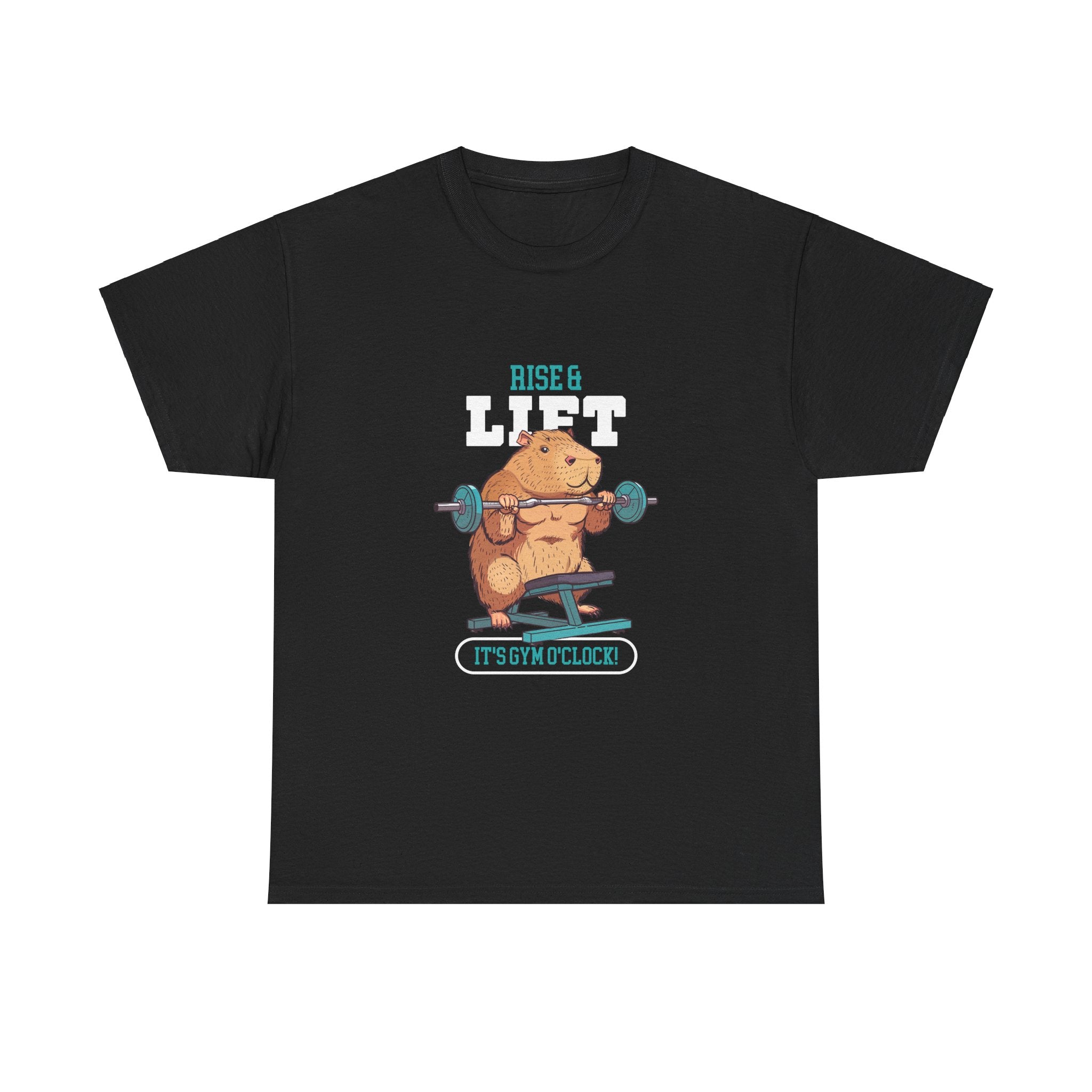 'Rise and lift it's gym o'clock' Tshirt