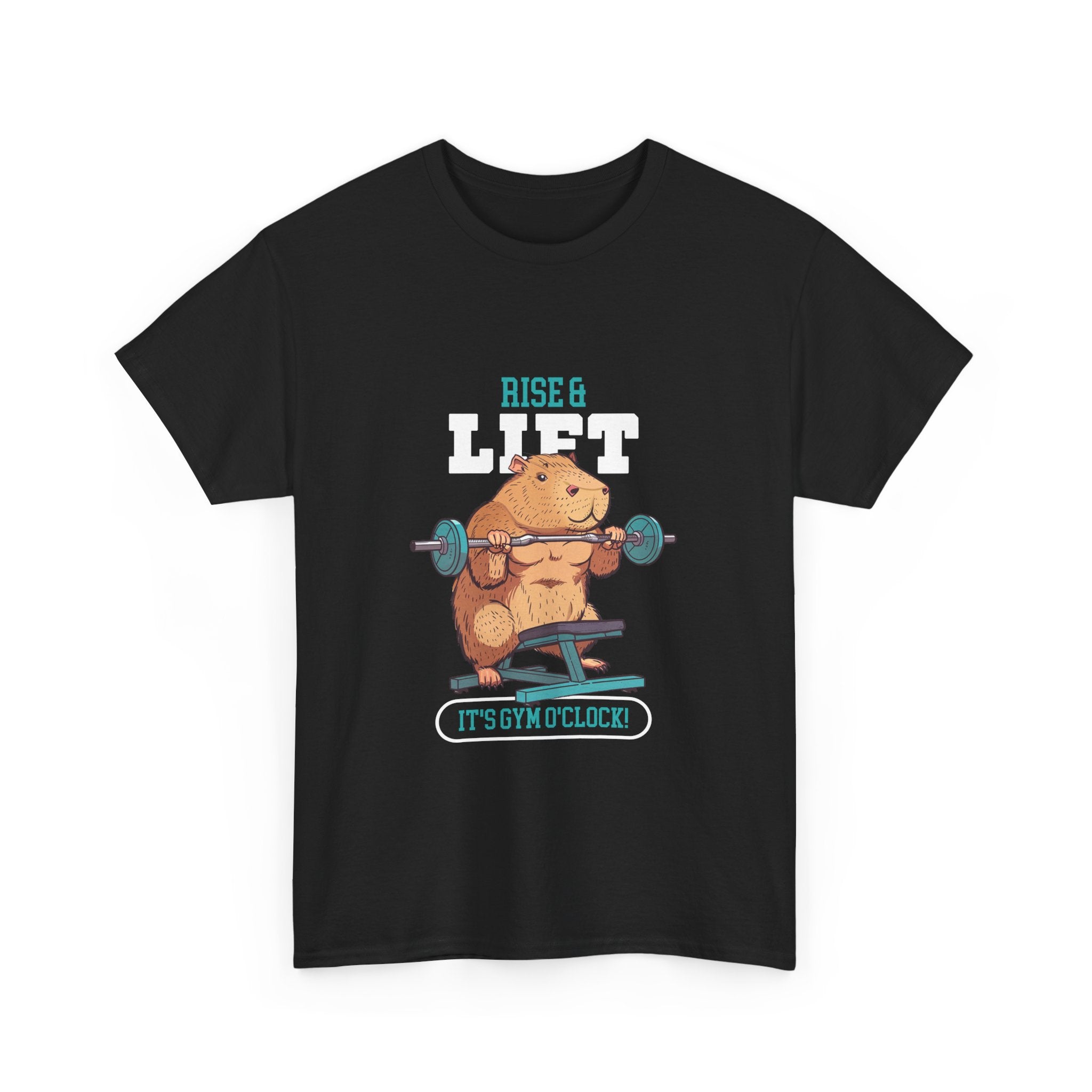 'Rise and lift it's gym o'clock' Tshirt