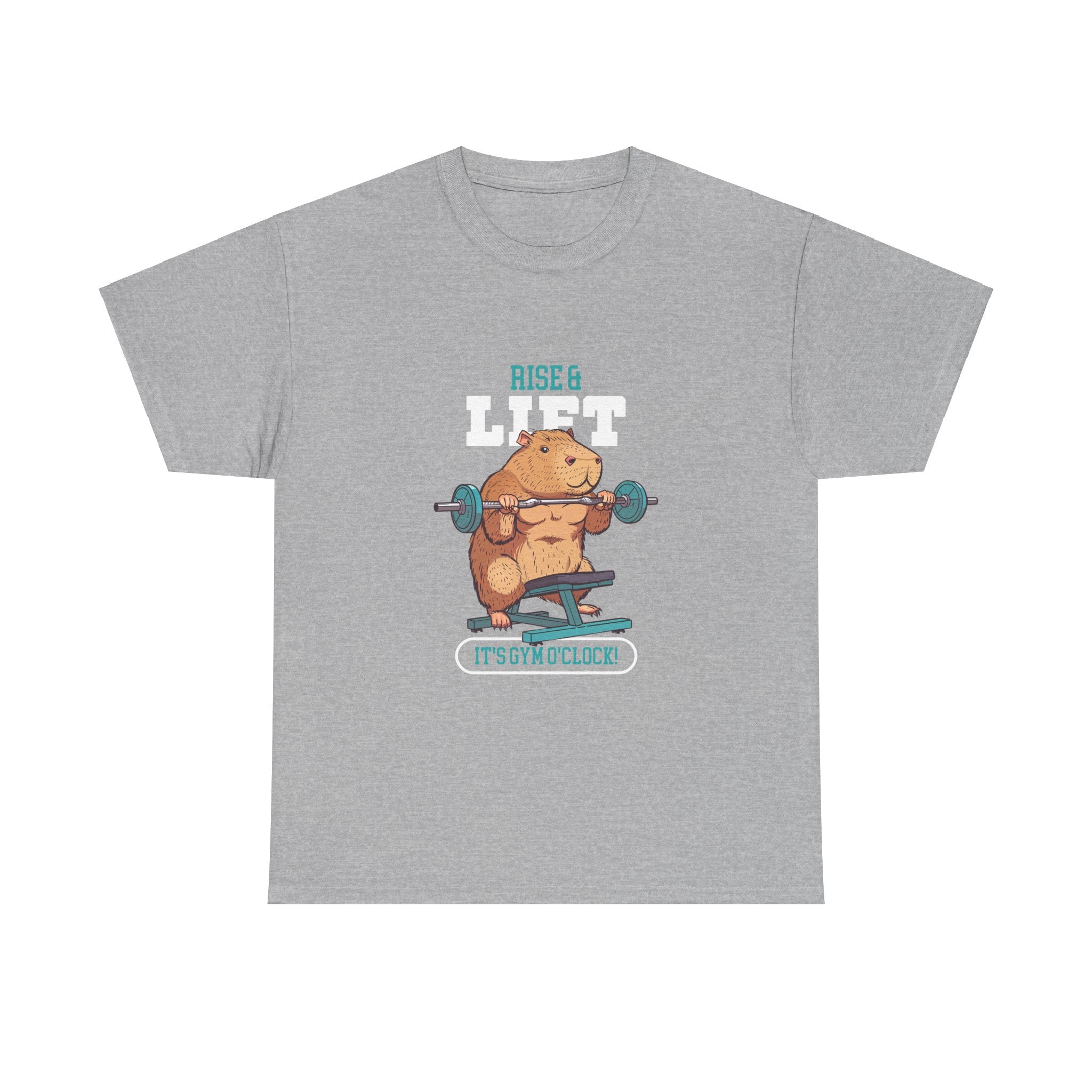 'Rise and lift it's gym o'clock' Tshirt