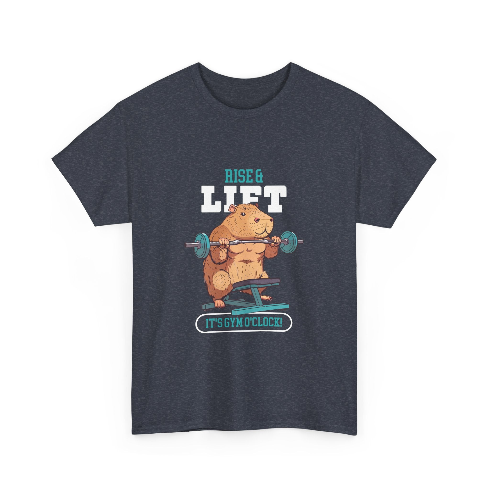 'Rise and lift it's gym o'clock' Tshirt