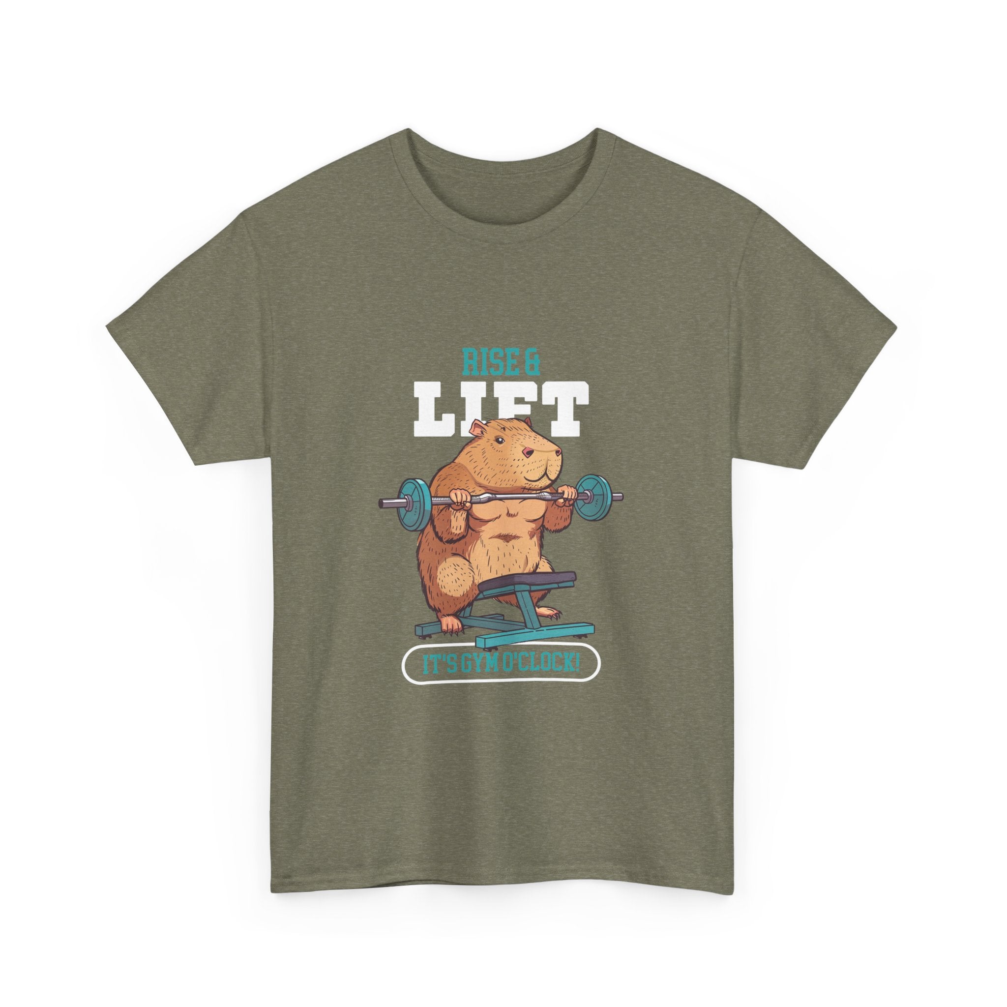 'Rise and lift it's gym o'clock' Tshirt