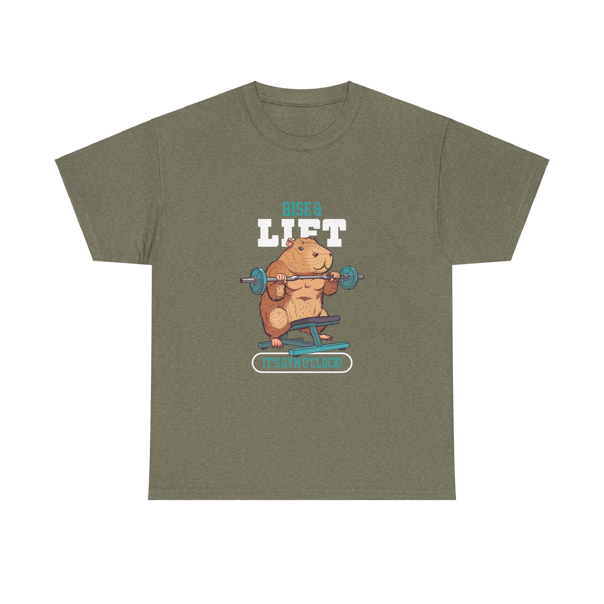 'Rise and lift it's gym o'clock' Tshirt